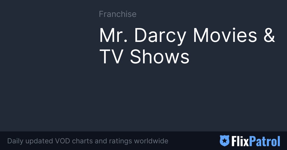 Mr. Darcy Movies & TV Shows • FlixPatrol