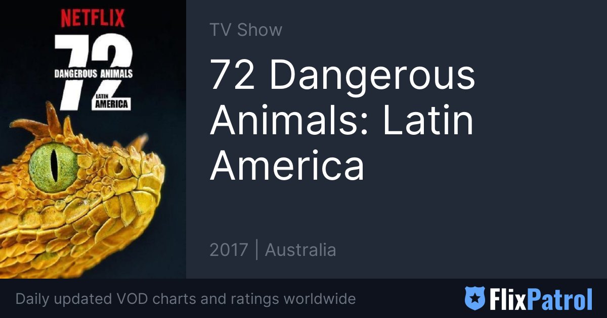 72 Dangerous Animals: Latin America Similar TV Shows • FlixPatrol