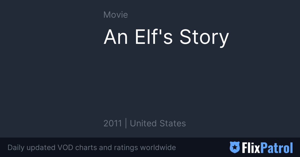 An elf's sale story streaming