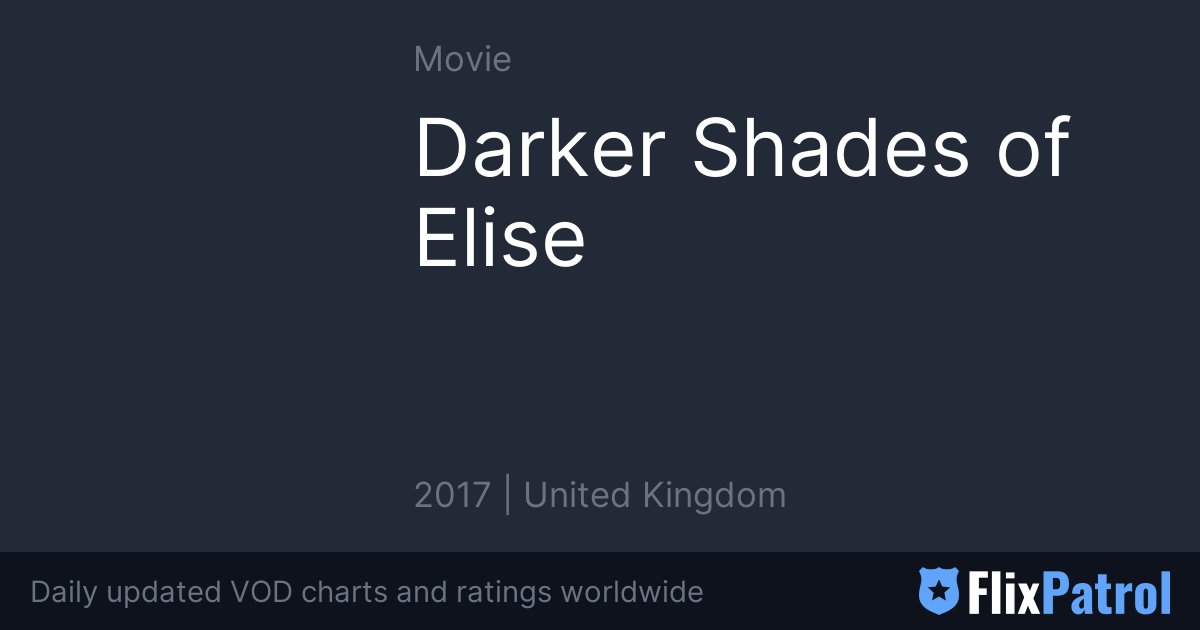 Darker shades of elise best sale movie online