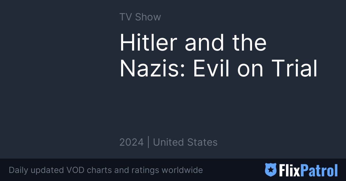 Hitler And The Nazis Evil On Trial Flixpatrol