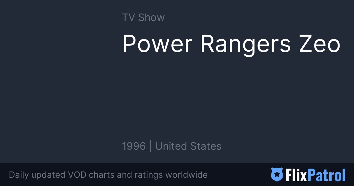 Power Rangers Zeo Similar TV Shows • FlixPatrol