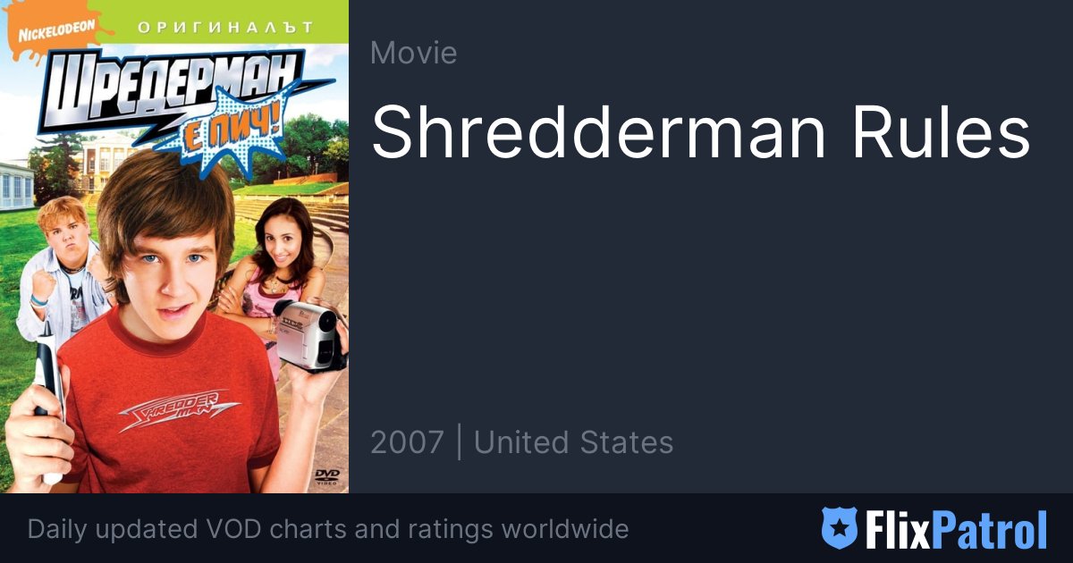 Shredderman Rules - Where to Watch and Stream Online –