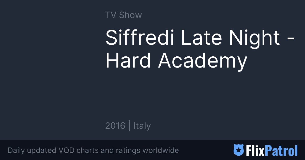 Siffredi Late Night Academy Imdb