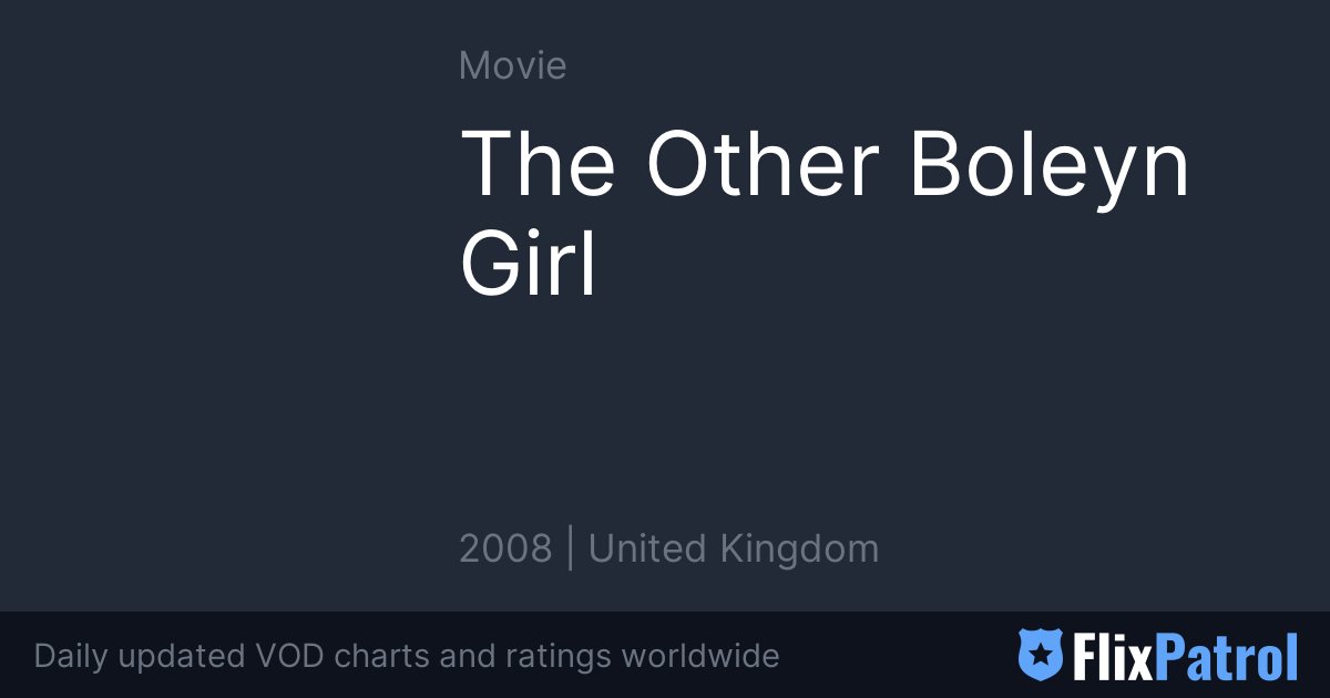 Movies like the other boleyn girl on netflix sale