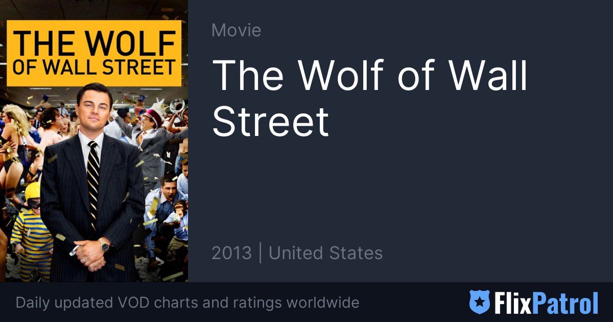 The Wolf of Wall Street Streaming • FlixPatrol